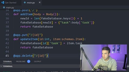 fastapi framework code terminal