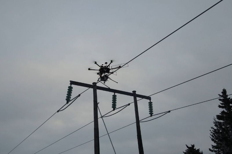 high voltage transmission lines and sensors