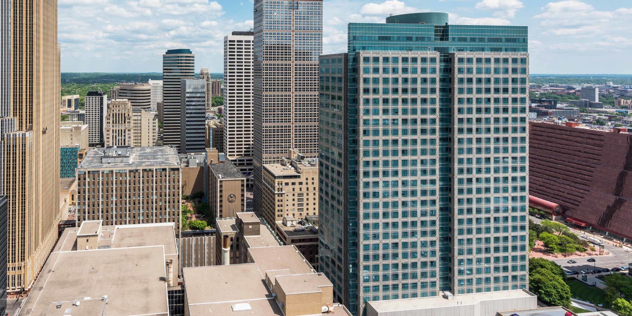 financial markets downtown skyline
