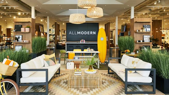 modern furniture store interior