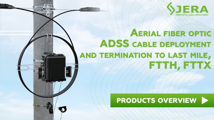fiber optic cables and network installation outdoors