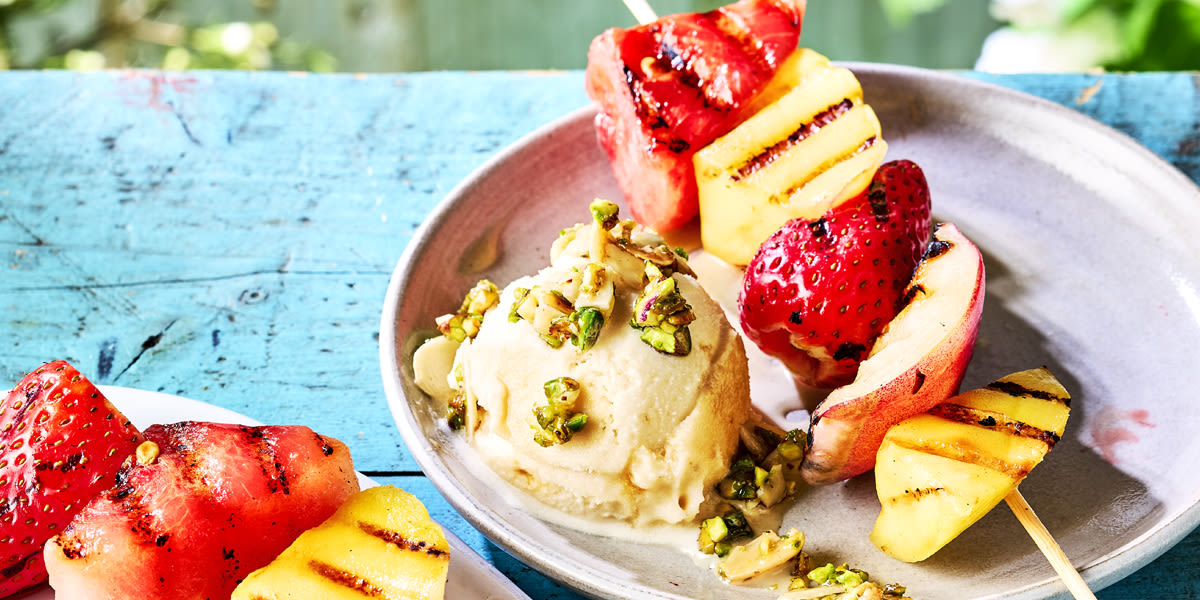 non dairy ice cream with fruits and nuts