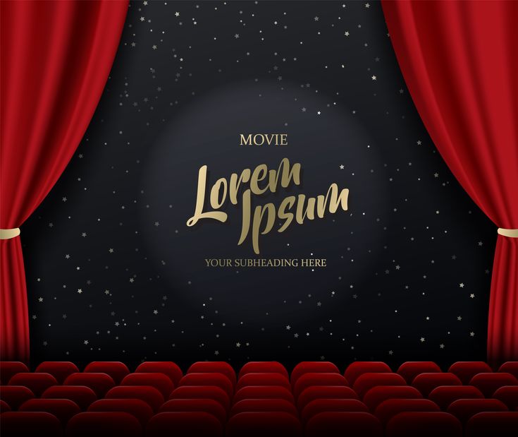 cinema, film poster, theatre stage
