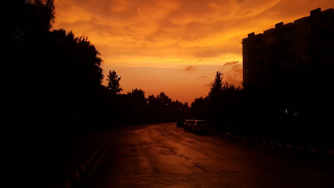 apocalyptic sunset landscape