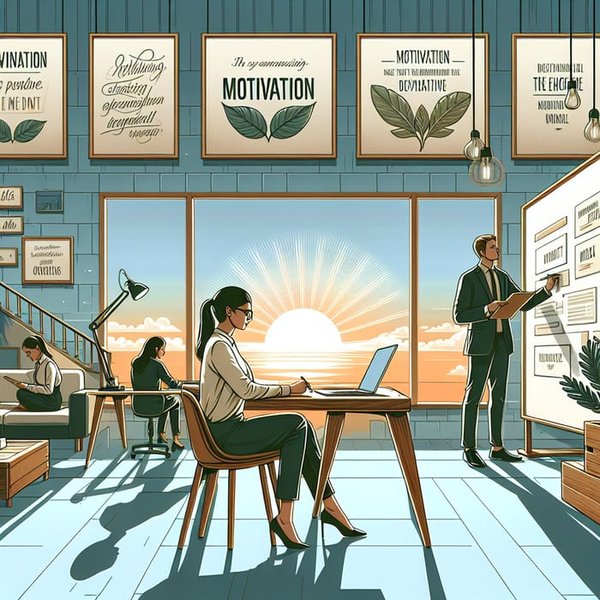 Organized and motivational workspace