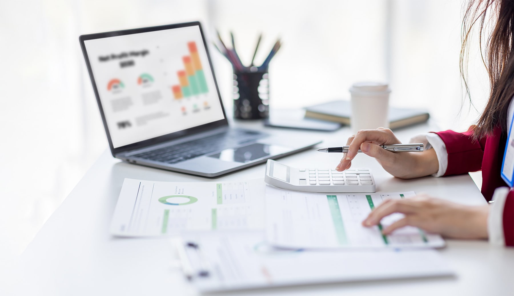 financial planning documents desk