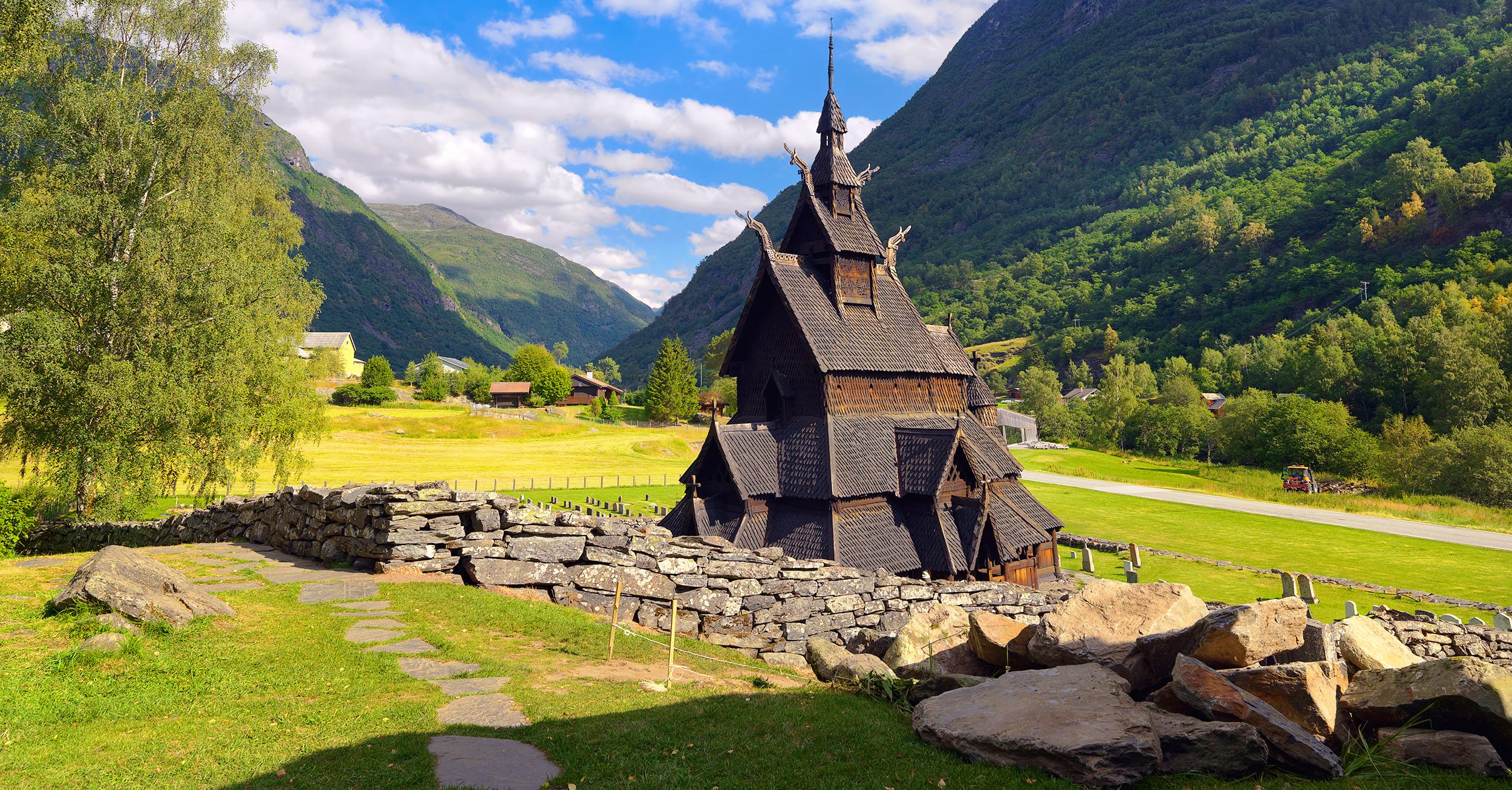nordic landscape with urban and rural regions