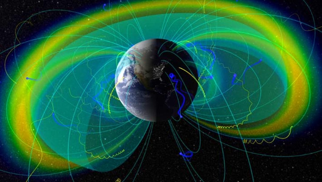 Illustration of Van Allen Belts and Impenetrable Barrier