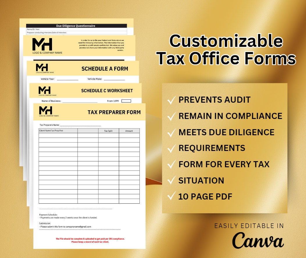corporate tax office paperwork