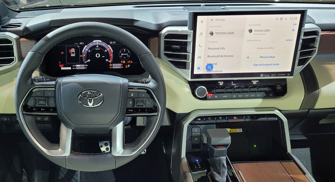 An example of a modern Toyota Audio Multimedia system display.
