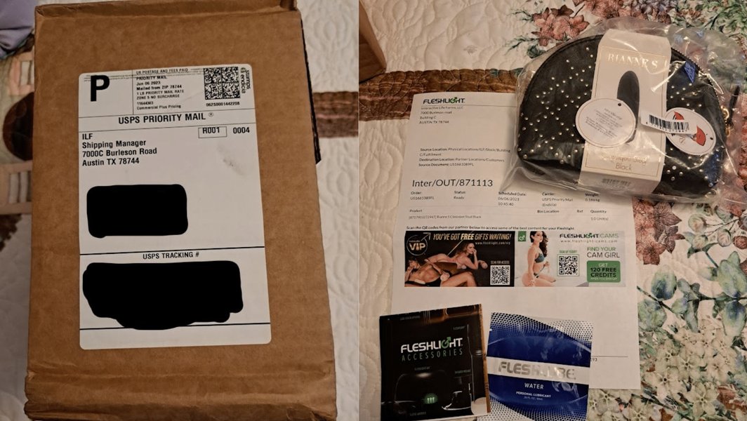 Discreet Fleshlight packaging