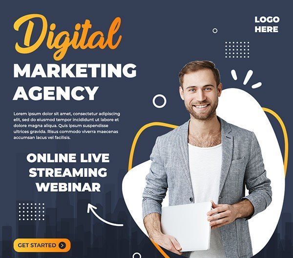 digital social media flex poster