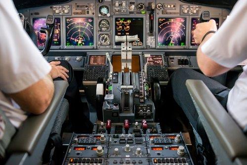 aircraft cockpit control panel