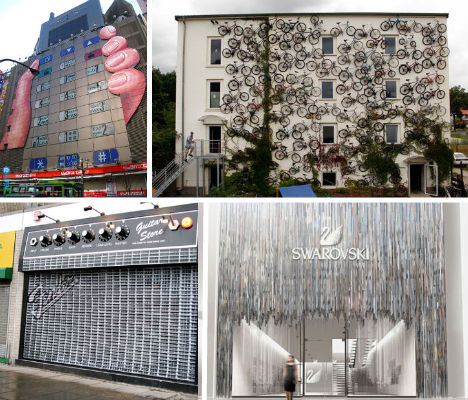 storefront electronics retail building urban