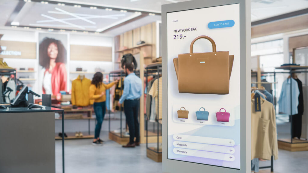 storefront and digital interface of retail chain