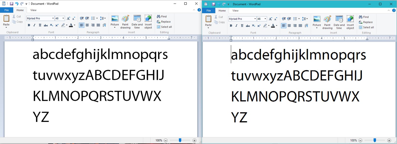 Screenshot showing a font rendering issue on Windows.