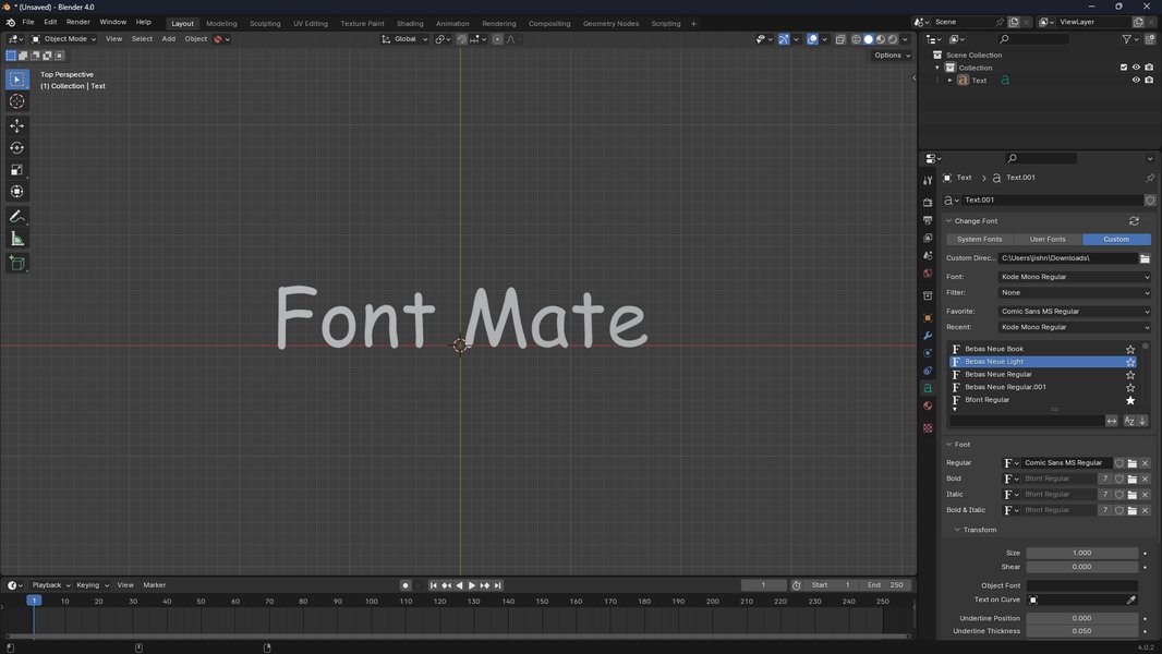 Screenshot of a font design software interface.