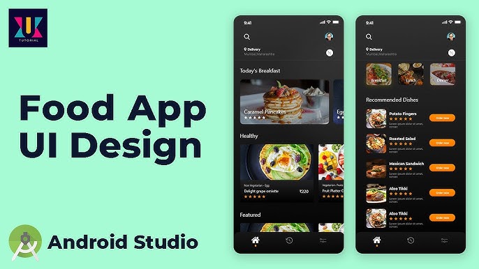 android food delivery app code layout