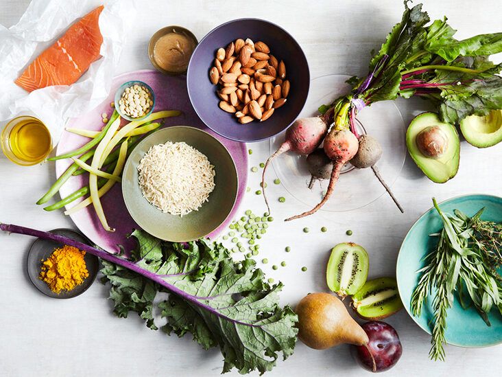 food ingredients table, healthy food photography, organic food on table