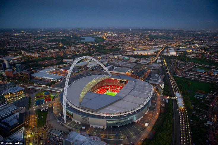 London football stadium aerial view