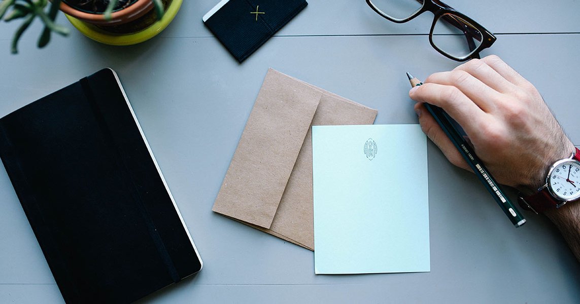 formal letter written on desk