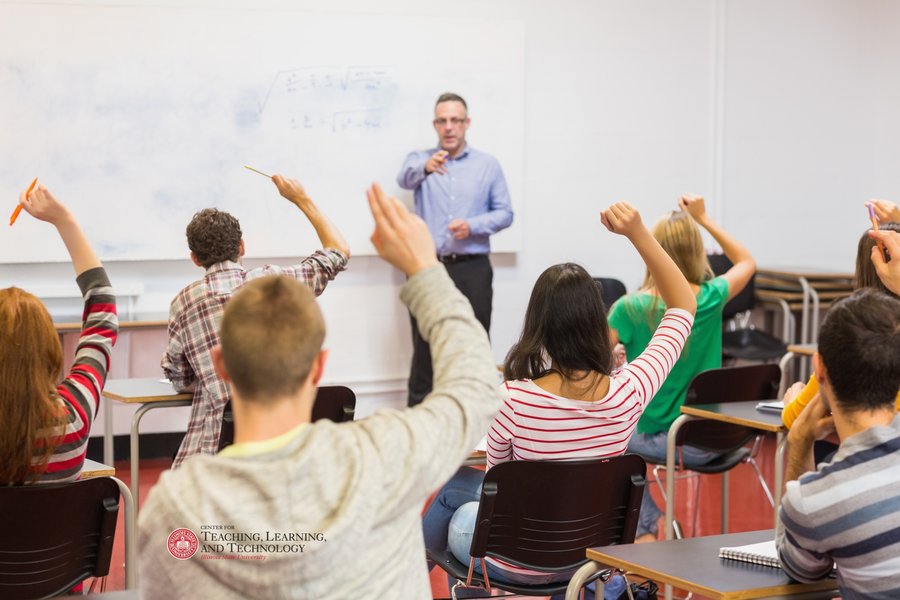 diverse students in university classroom discussion