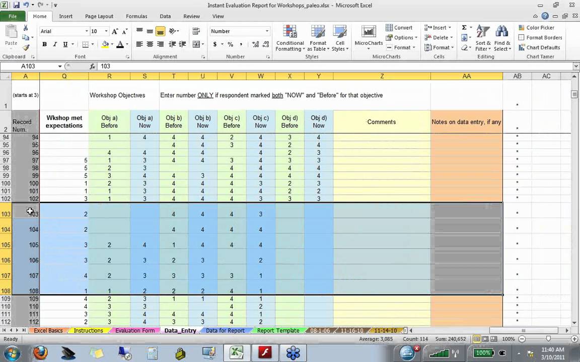 excel spreadsheet with data analysis tools