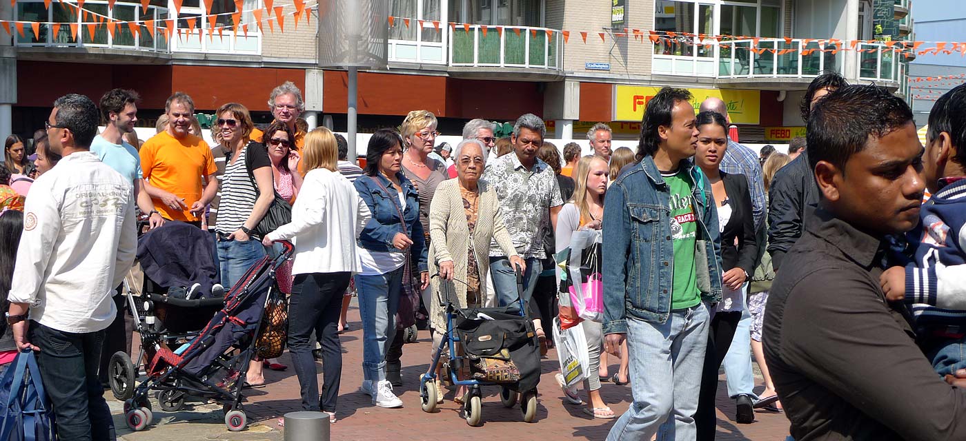 diverse community gathering