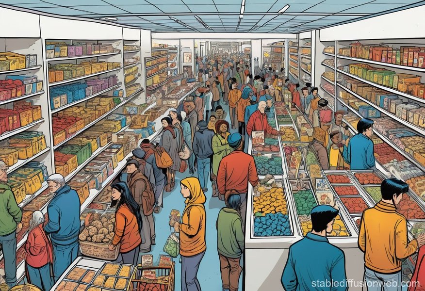 economic marketplace scene