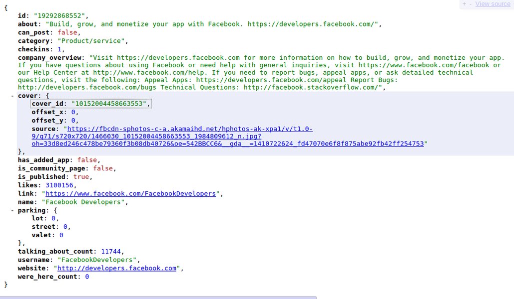 Example of well-formatted JSON output