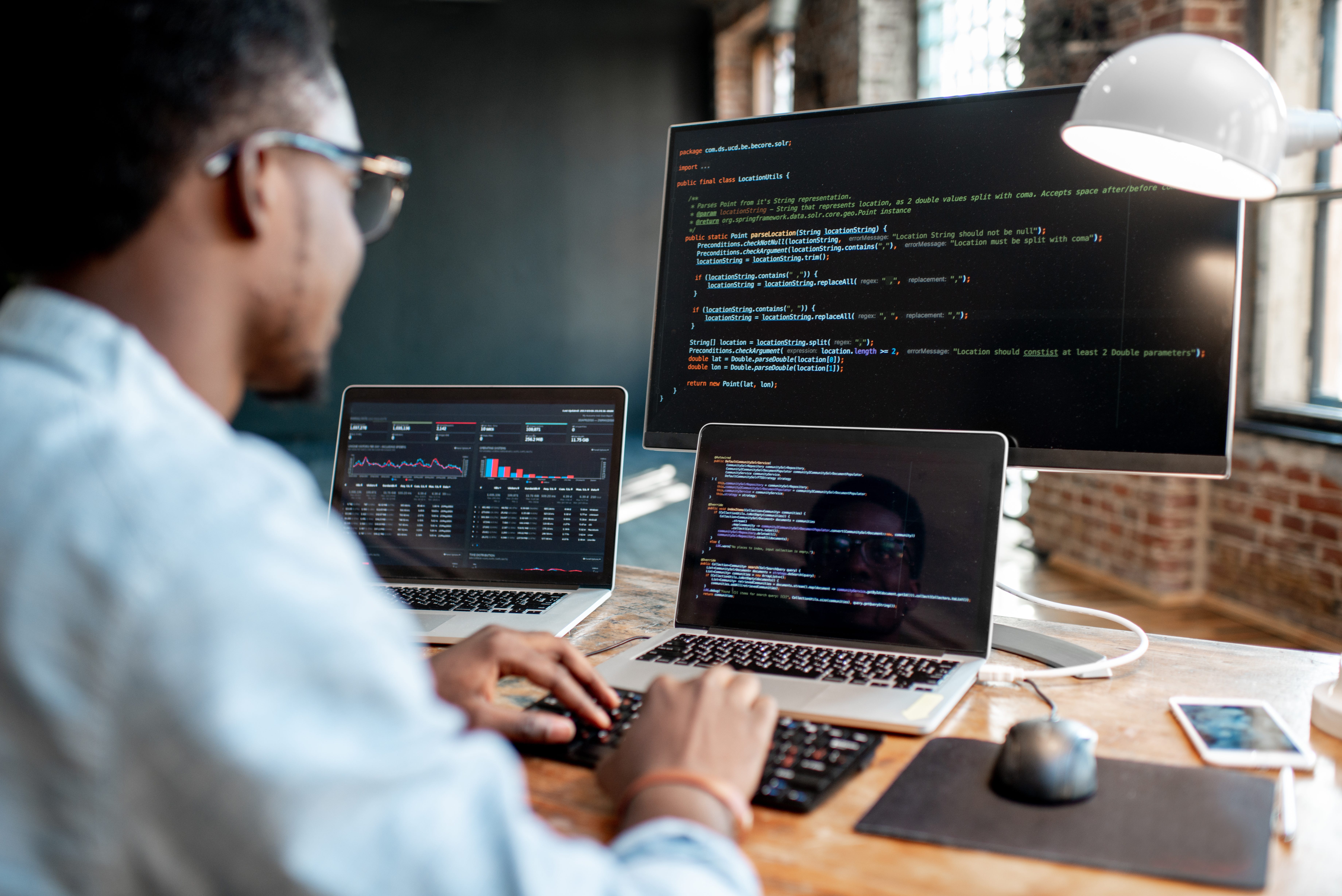 developer working at computer