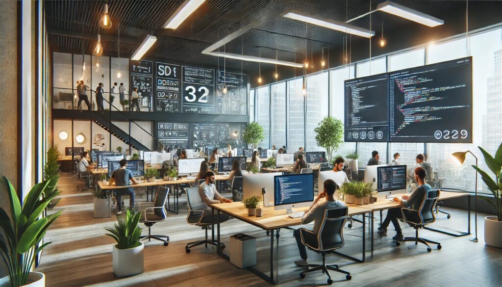 modern web development office