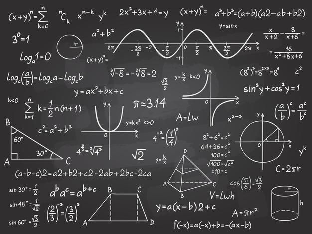mathematical functions graph whiteboard chalk