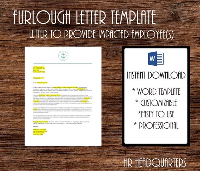 Example of a Furlough Letter Template