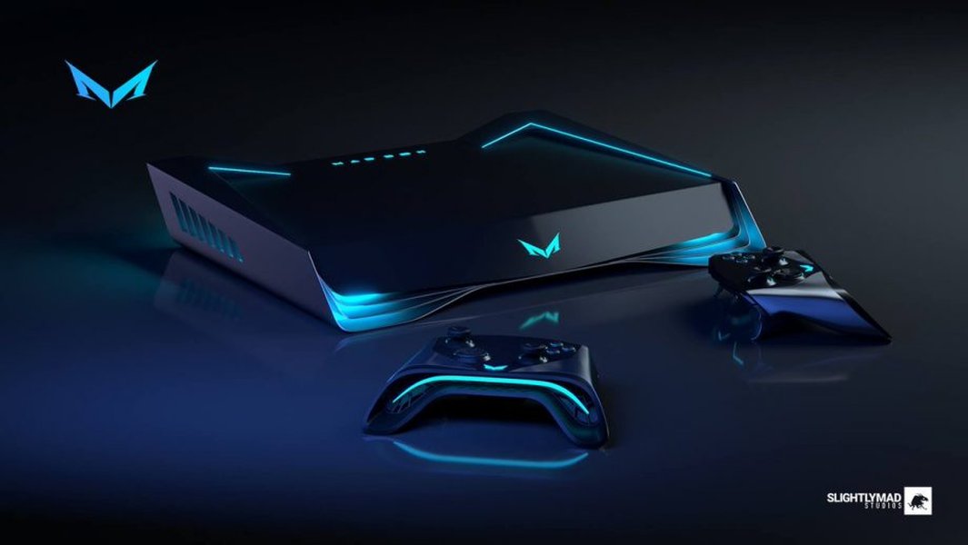 futuristic gaming console design