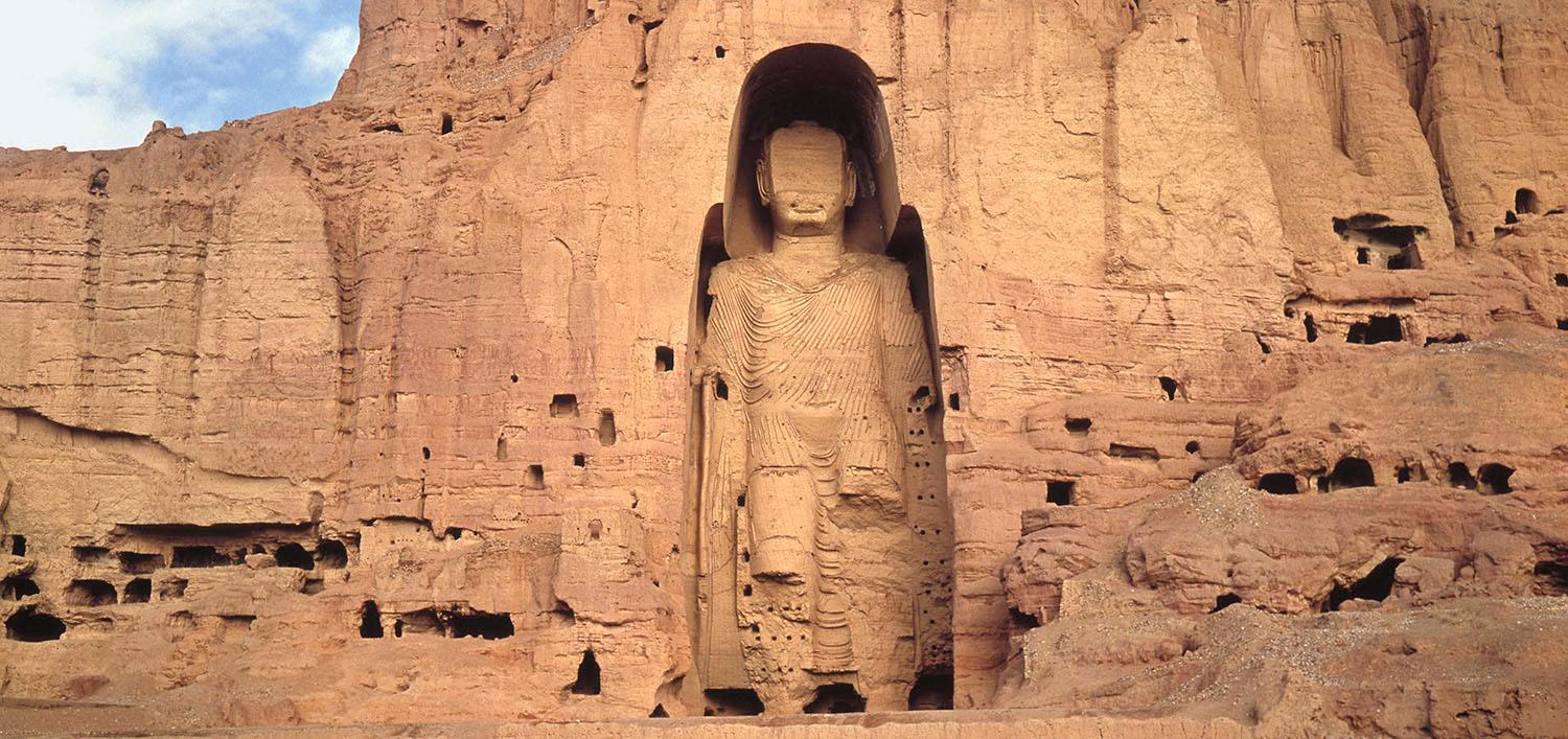 ancient ruins and Buddhist sculptures
