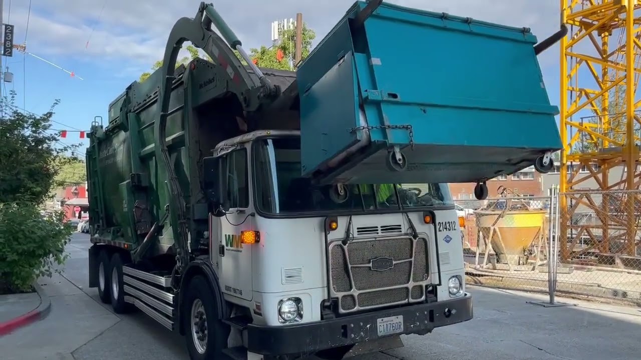 waste management trucks urban collection