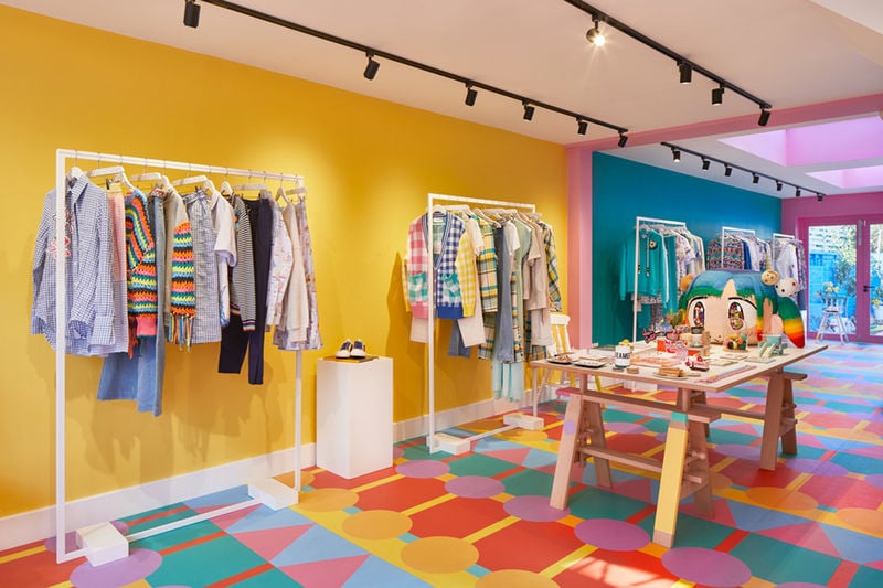colorful retail store interior