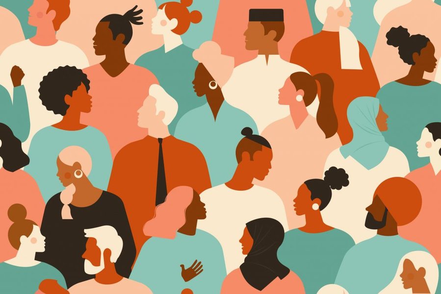 diverse people digital communication
