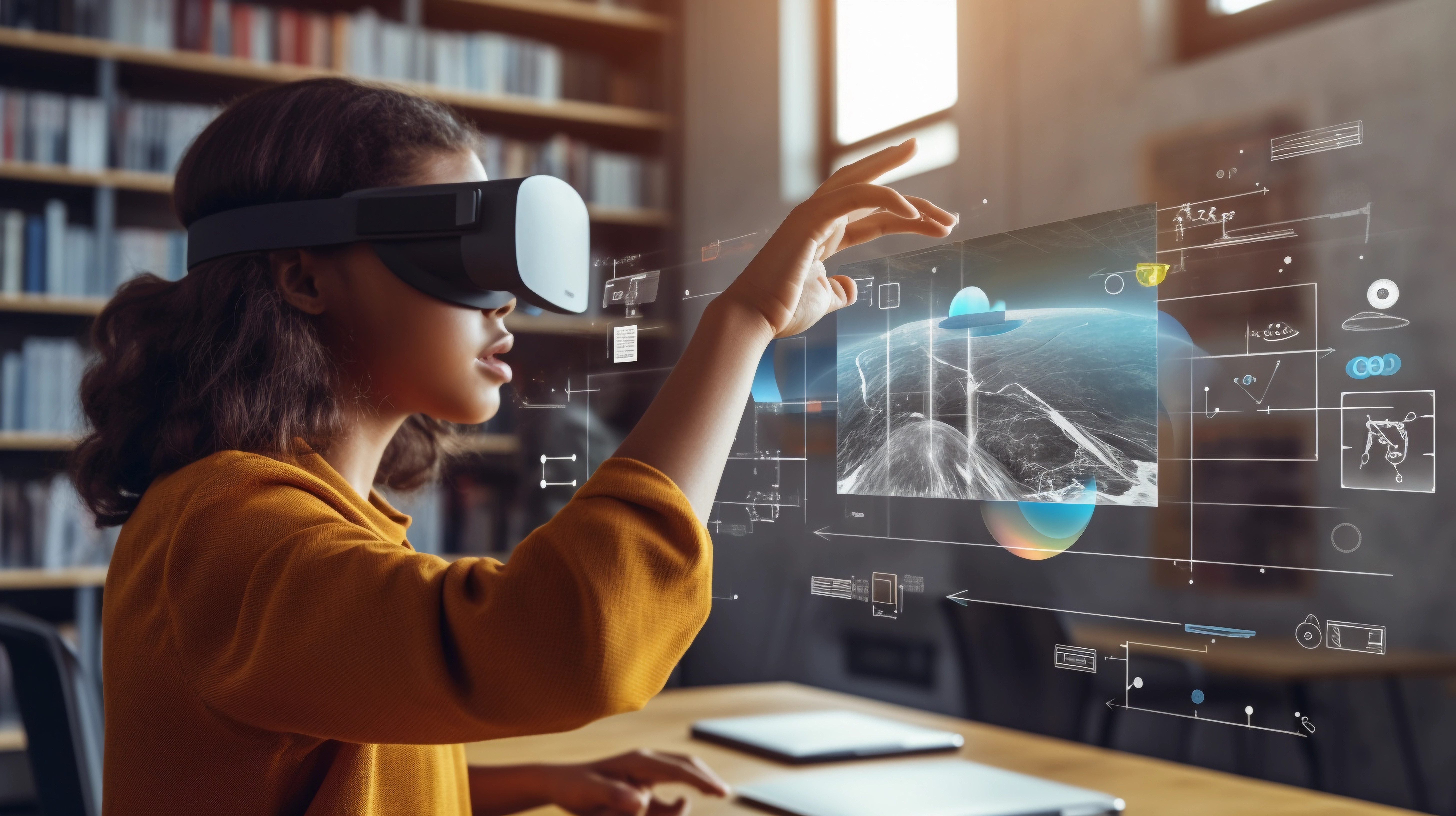 classroom with AI technology