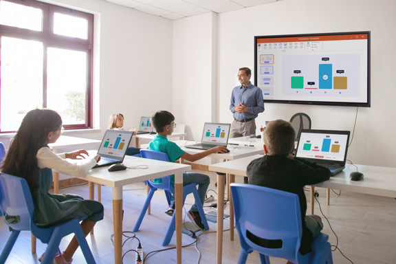 classroom with ai technologies