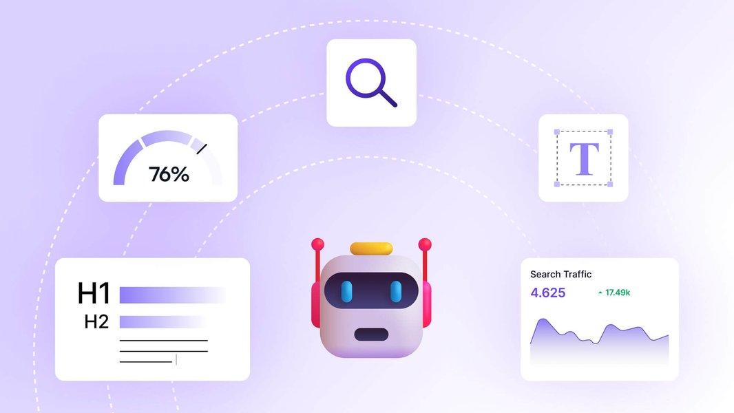 Conceptual representation of AI's role in understanding and processing information for search