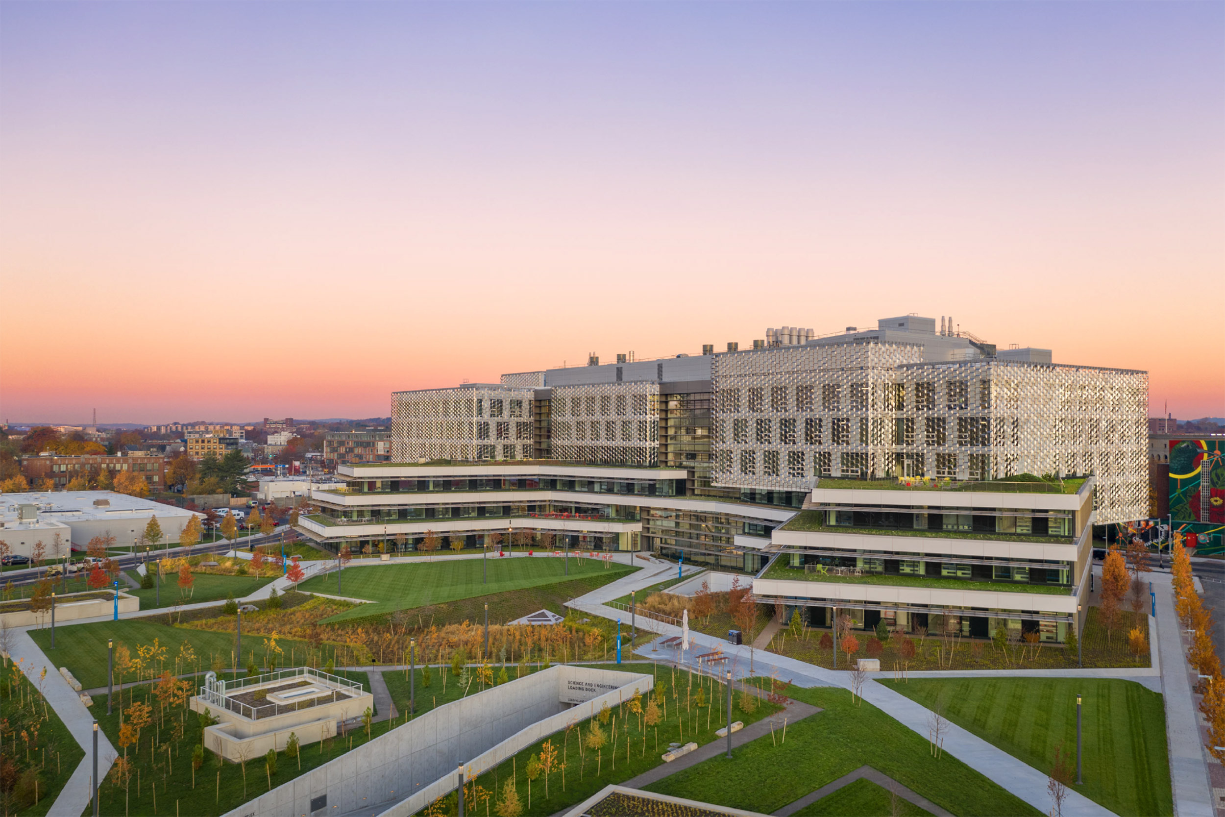 scenic landscape with diabetes research lab equipment