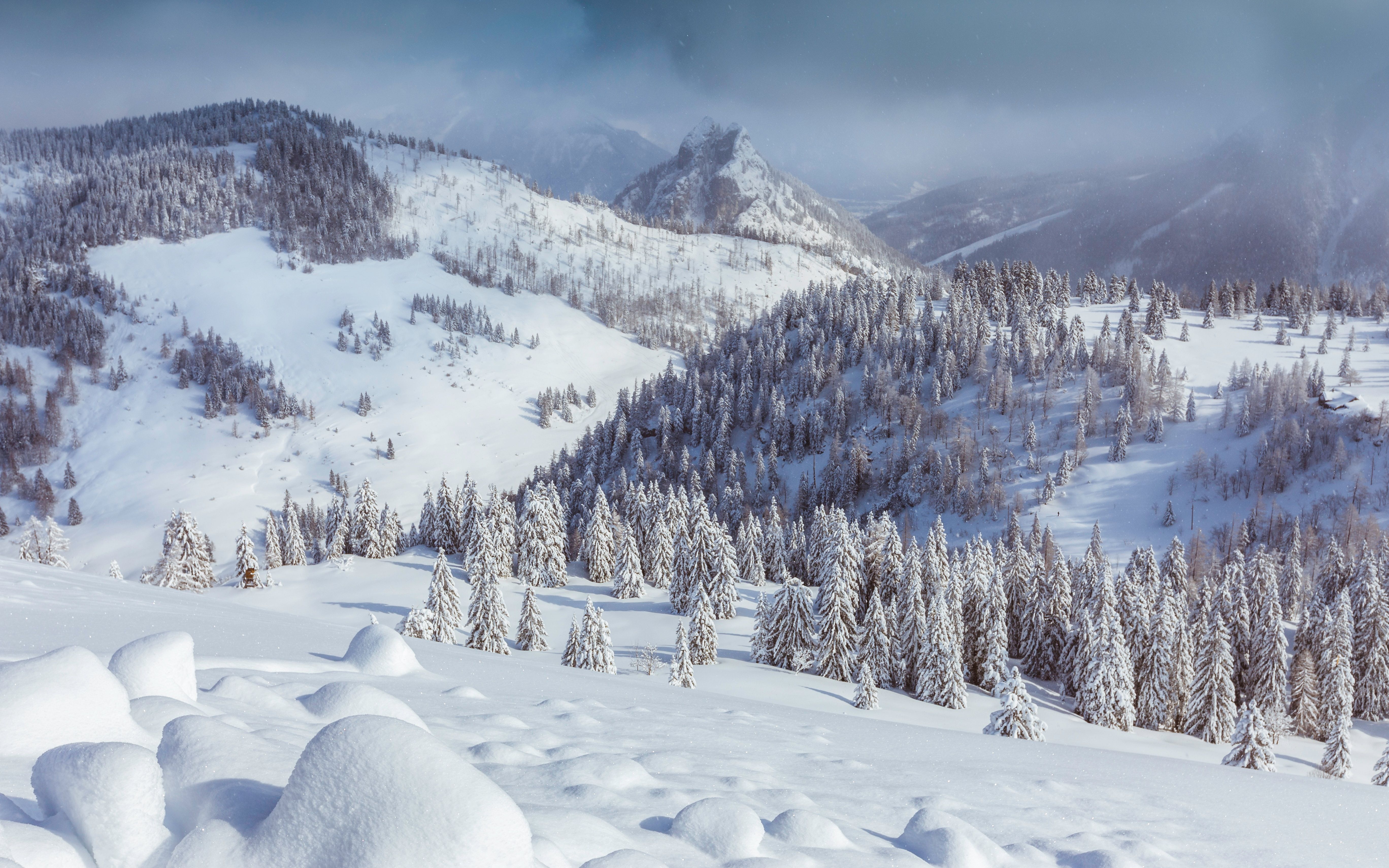 mountain snowy scenery