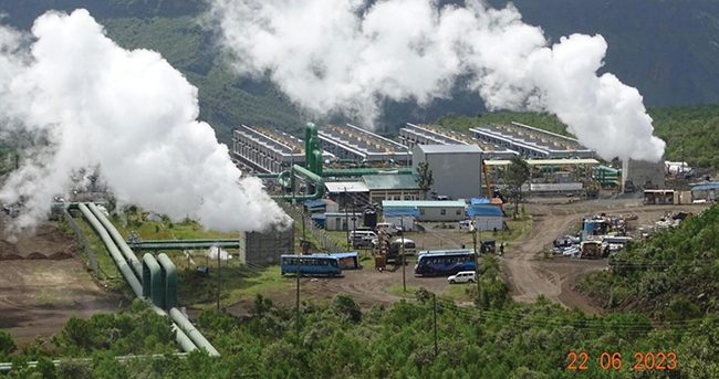 geothermal power plant landscape