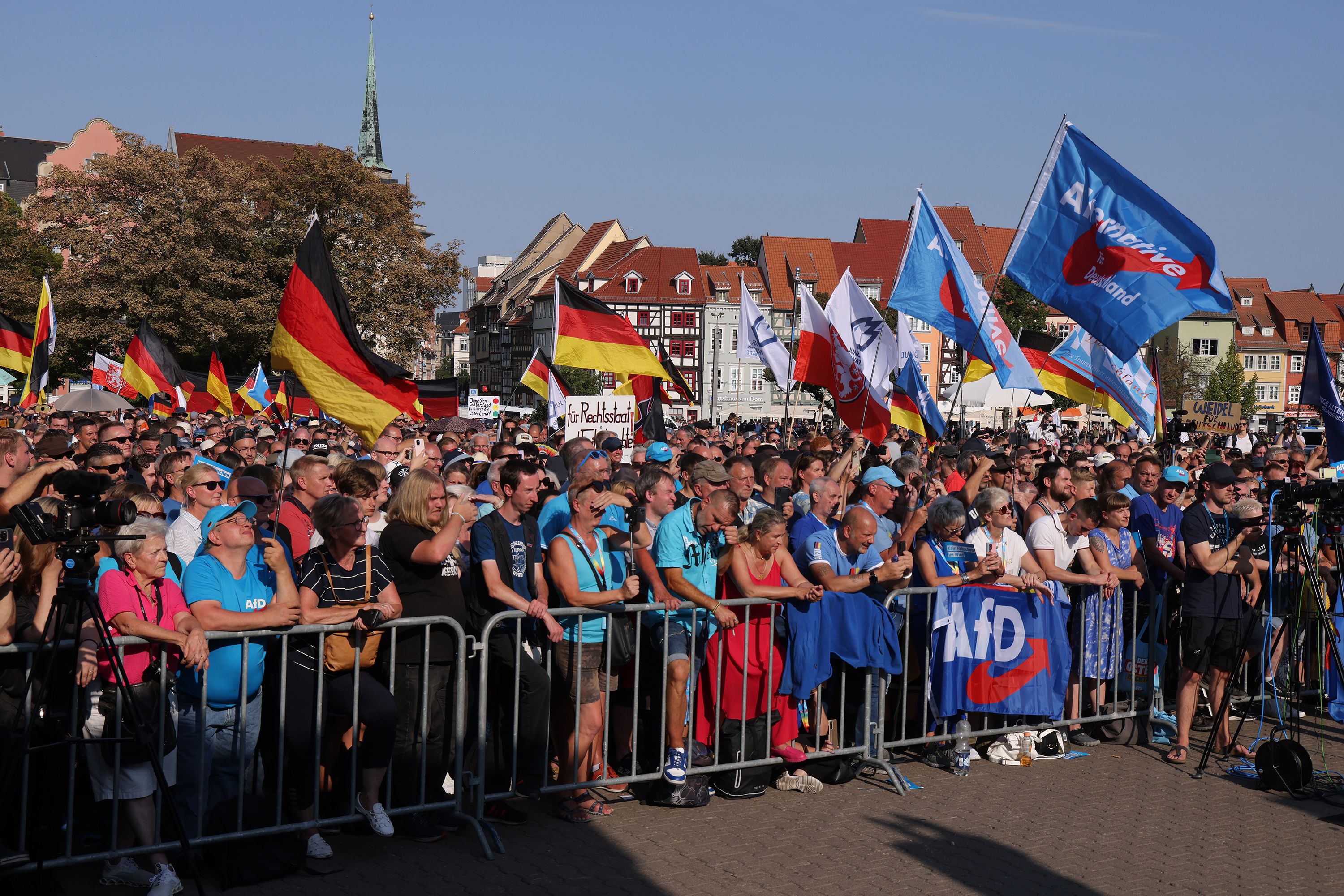 german political rally outdoor