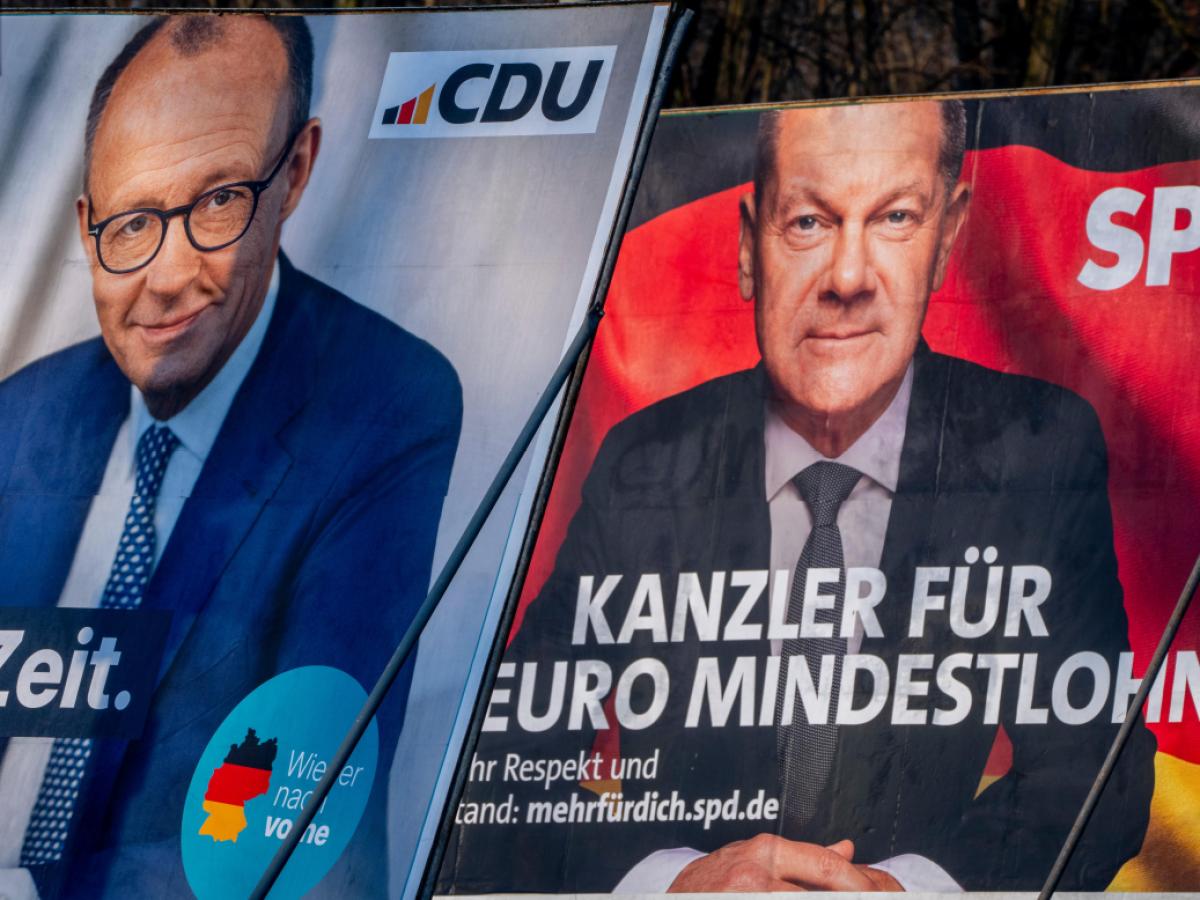 German election physical stock exchange floor