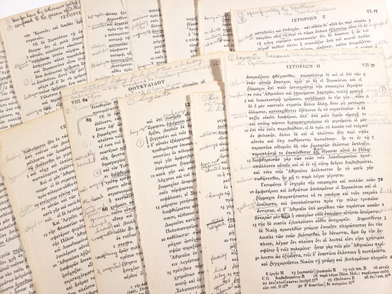 vintage book and handwritten pages