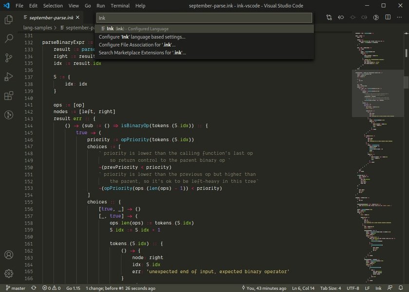 vscode code editor screenshot