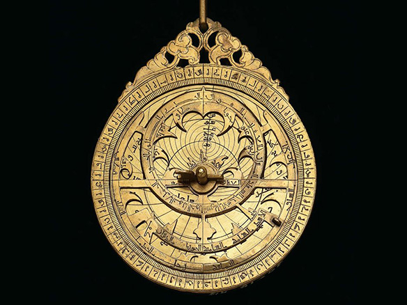 gold bars and astronomy instruments